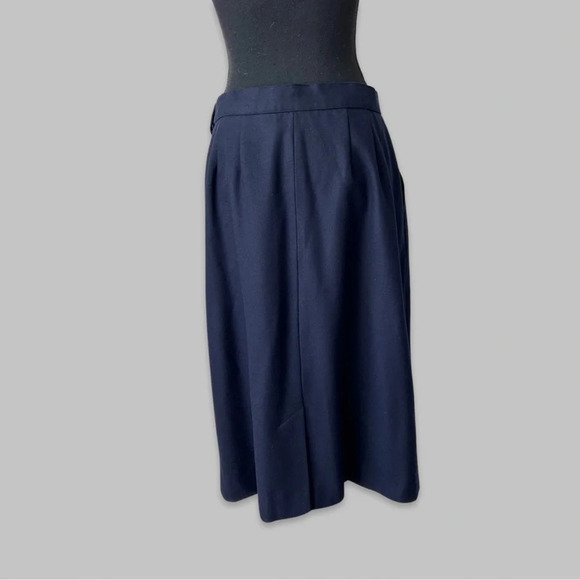 Vintage Ports International Pure Wool High Waist Midi Skirt - Picture 3 of 13